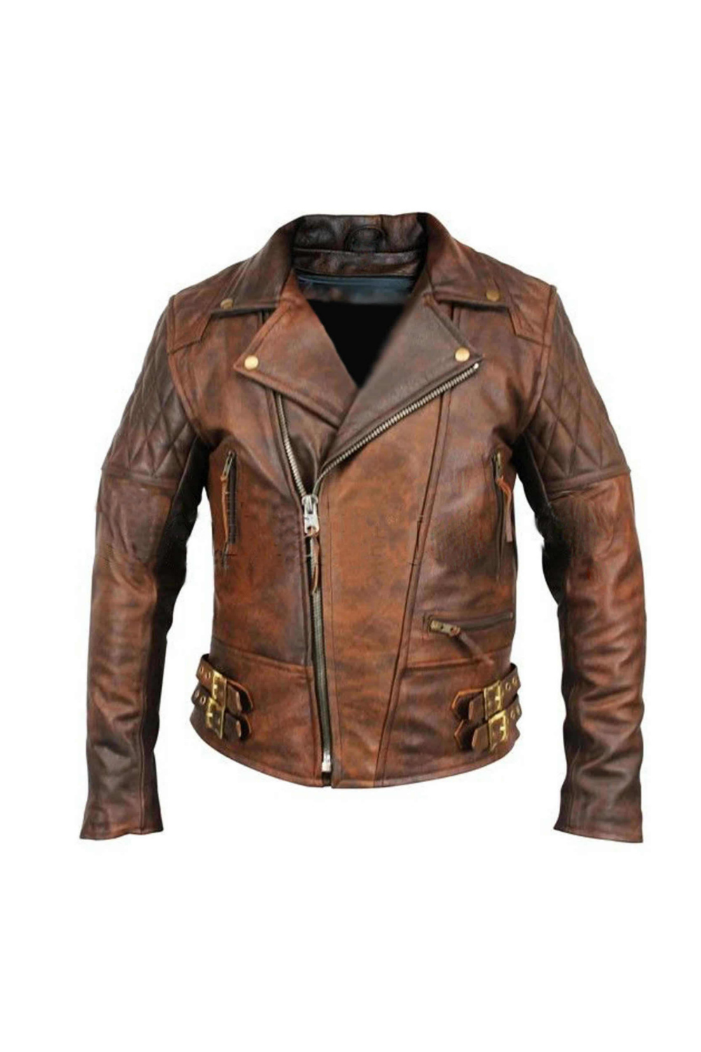 Custom Leather Jackets Men's Brown Motorcycle Leather Jacket
