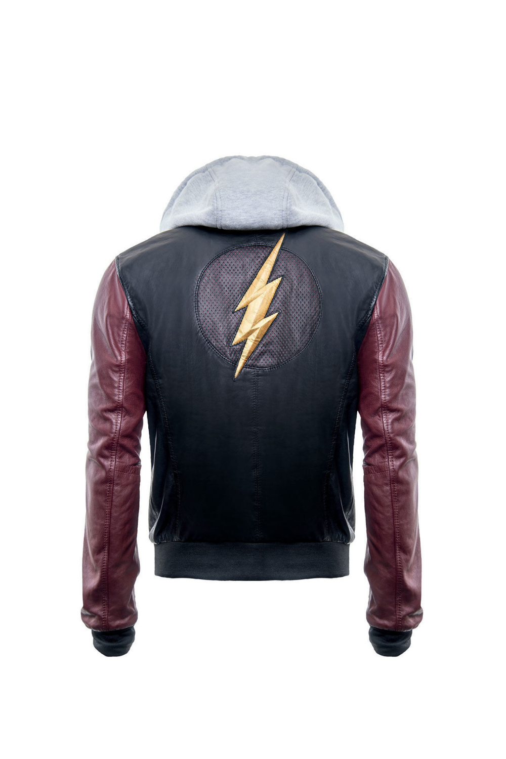 Justice League Flash Superhero Black Leather Jacket For Men