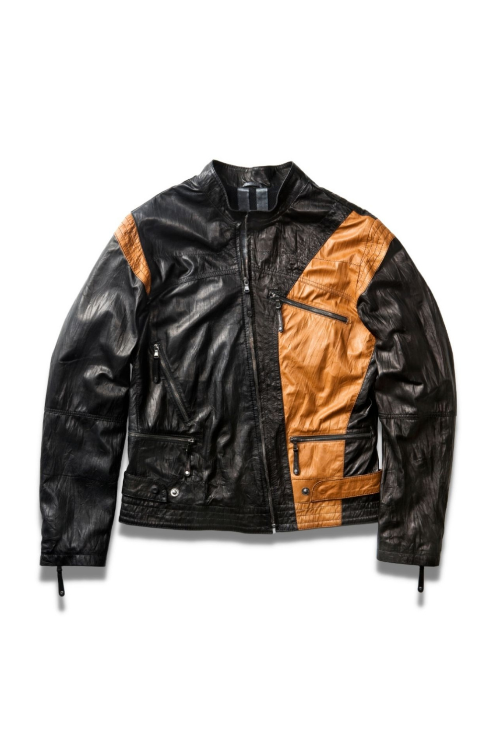 Custom Leather Jackets Brick Black Biker Style Leather Jacket