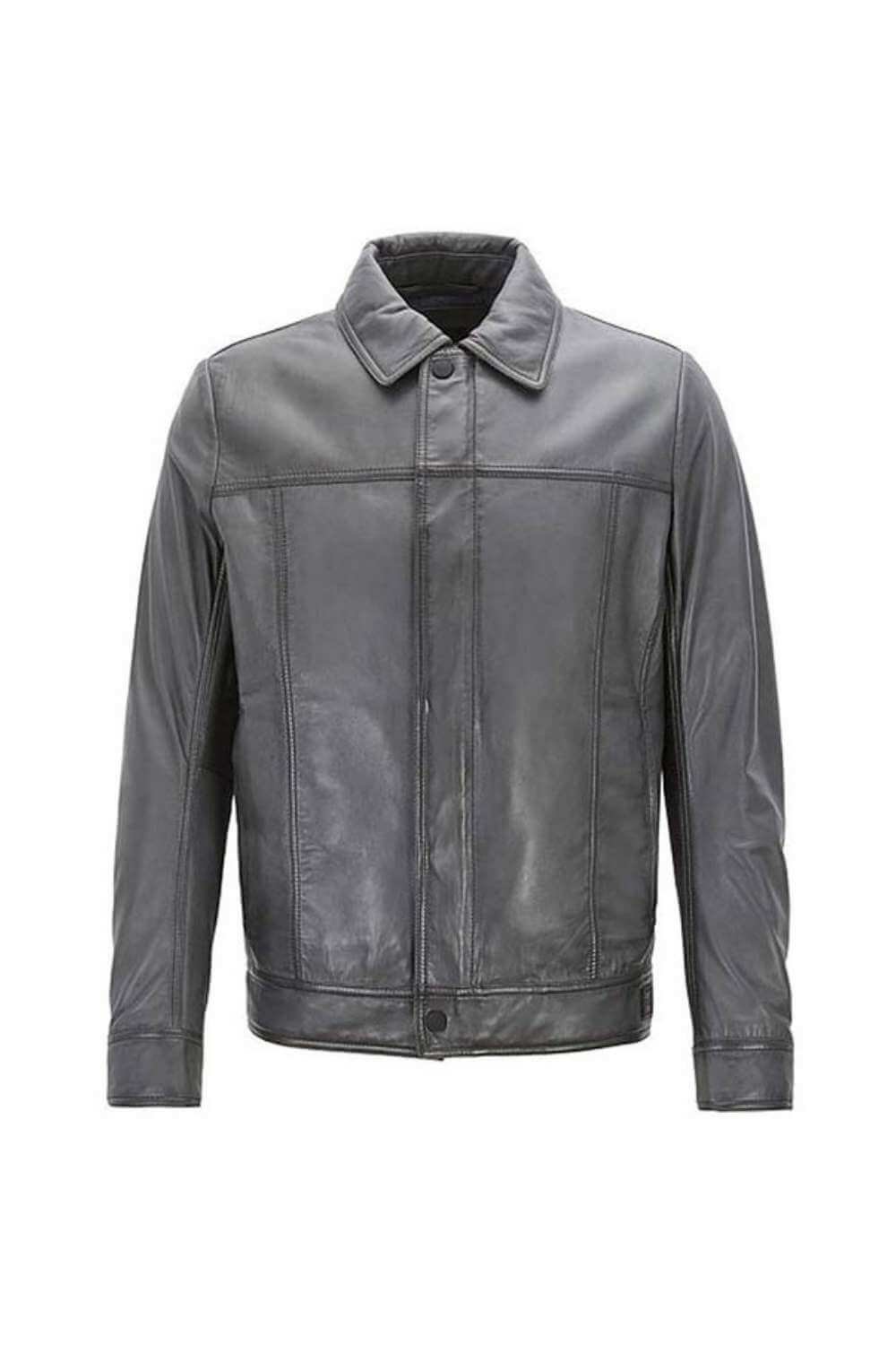 Men Leather Jackets Peter Grey Biker Leather Jacket