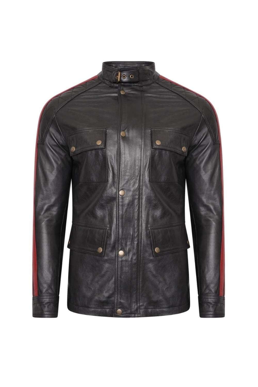 Men Leather Jackets War Bringer Black Biker Leather Jacket
