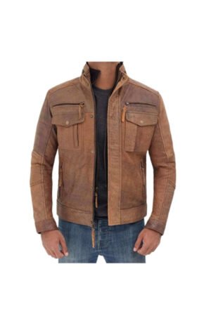 Men Leather Jackets Howler Brown Biker Leather Jacket