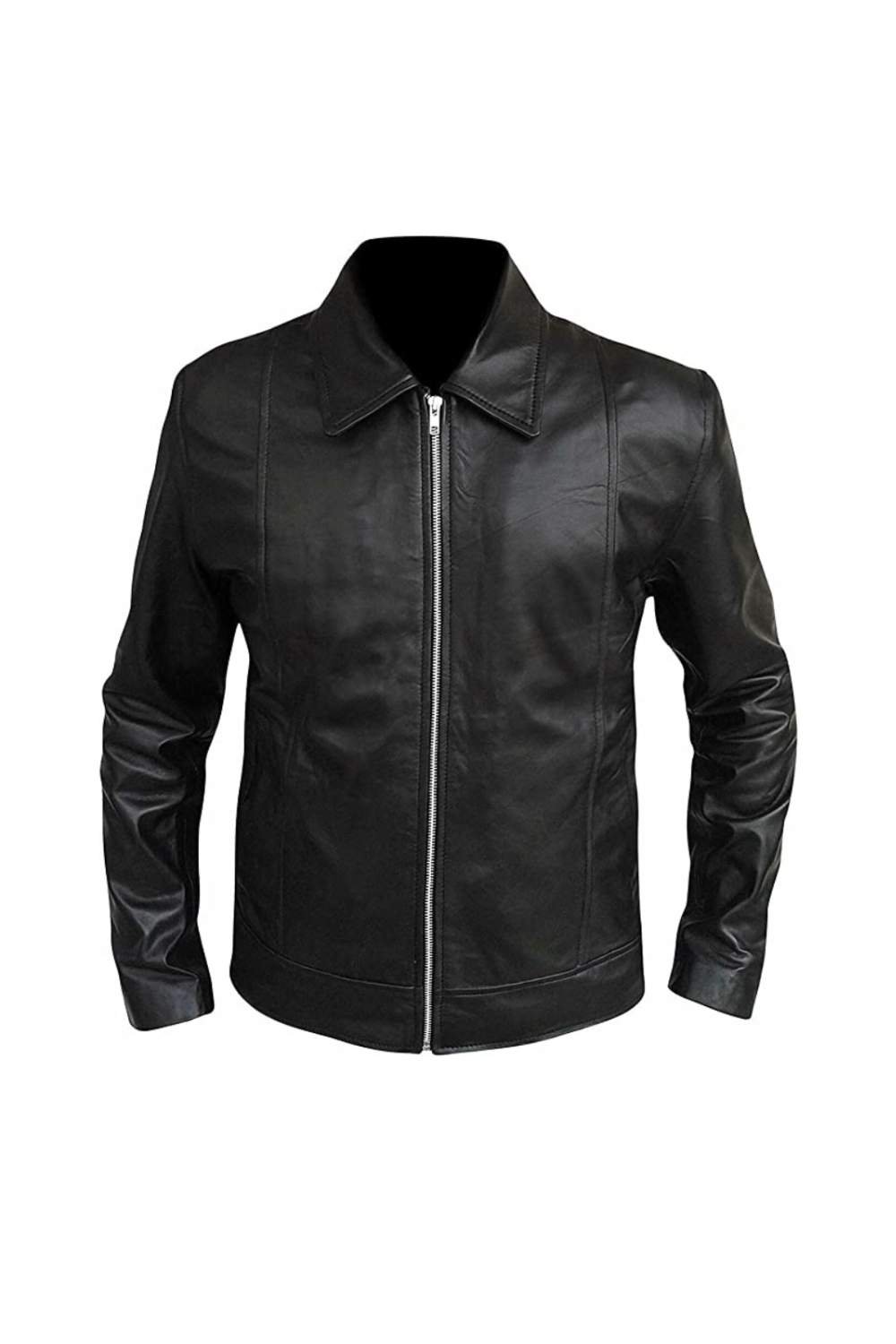 Men Leather Jackets Skyler Black Leather Biker Jacket