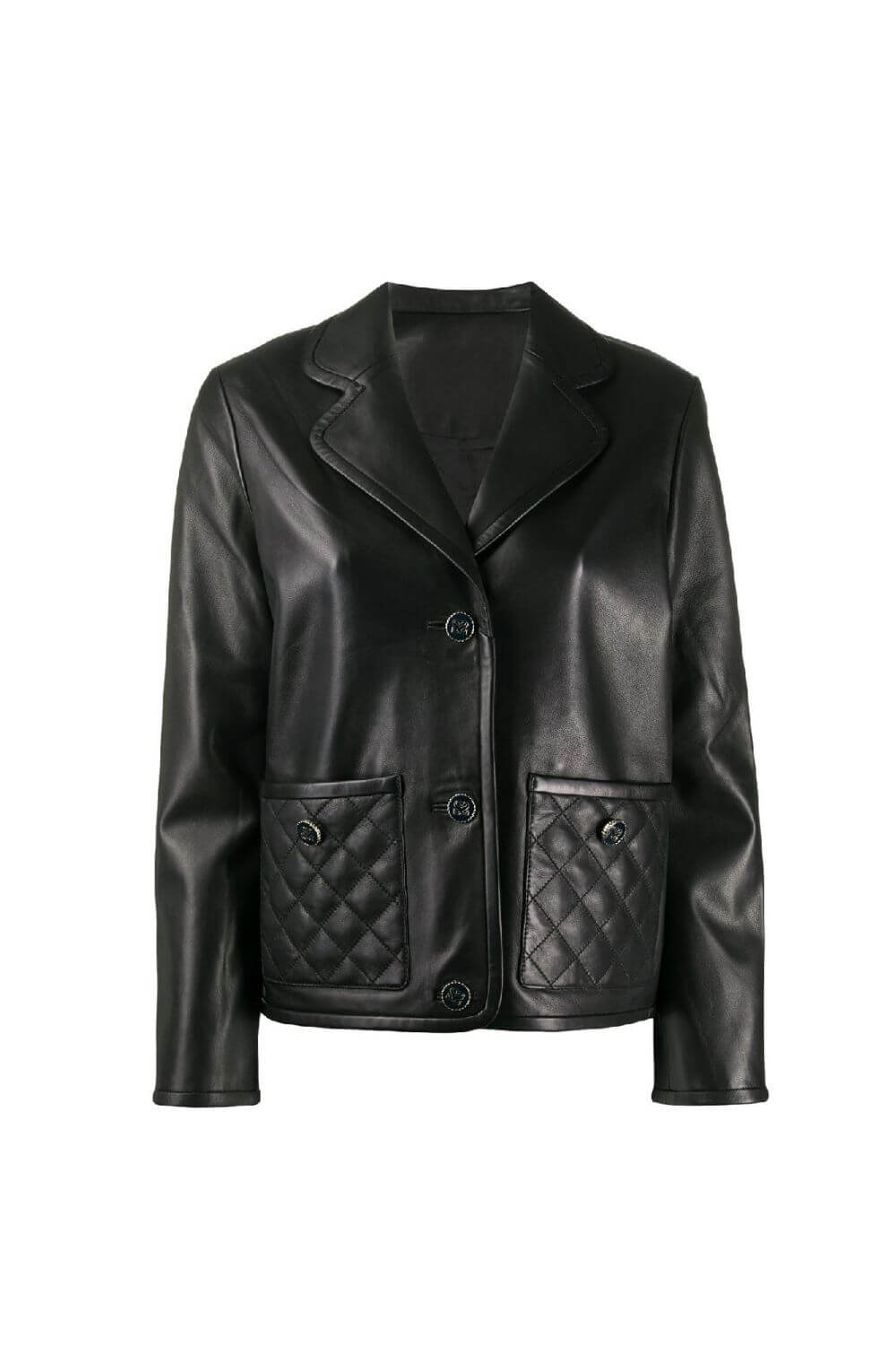 Daisy Black Leather Biker Jacket