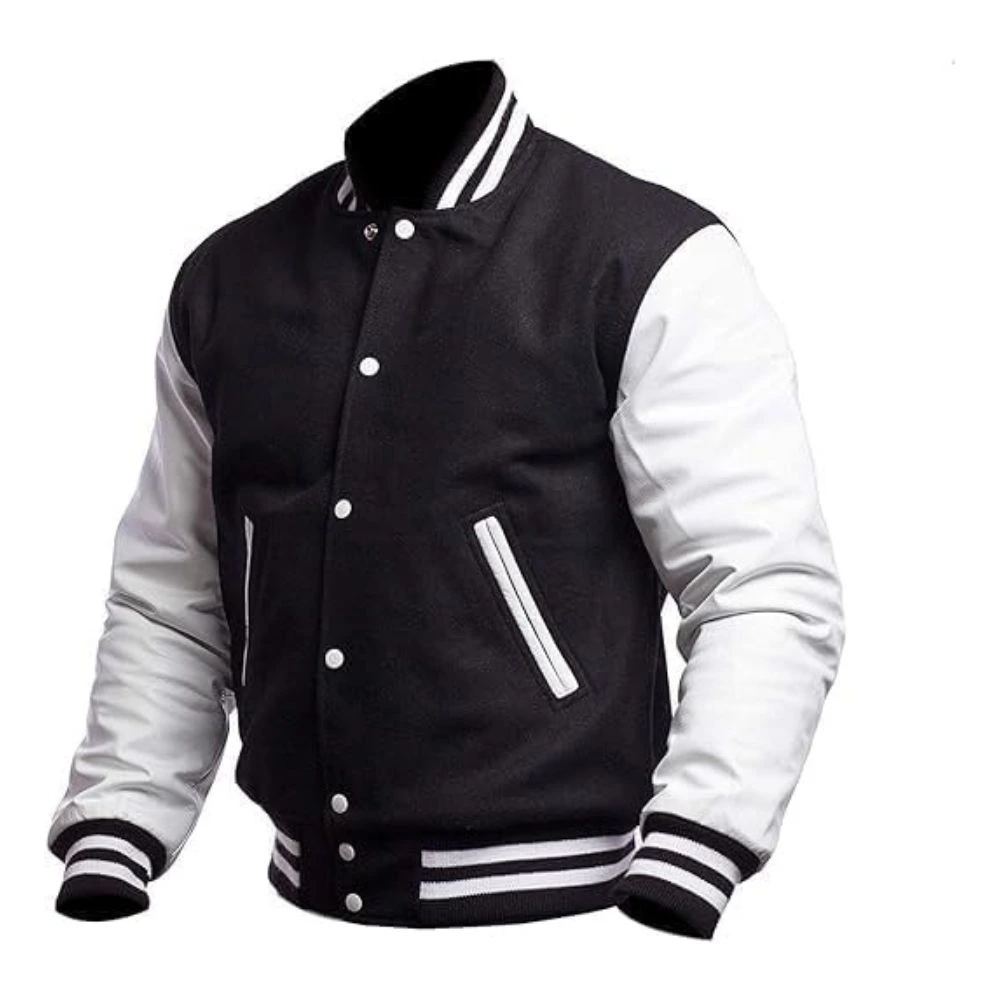 Men's Varsity Jackets Black and White Varsity Jacket