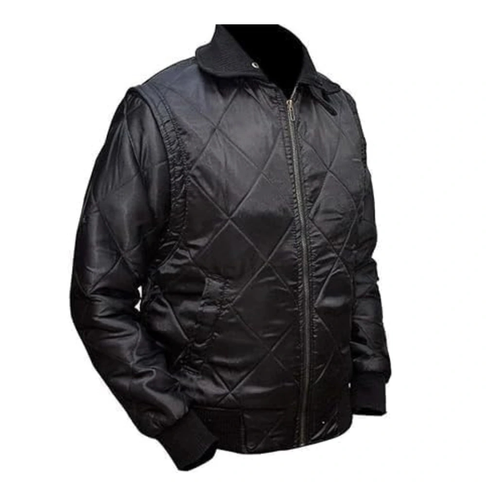 Ryan Gosling Black Scorpion Jacket Side Drive Ryan Gosling White Scorpion Bomber Jacket - Image 4