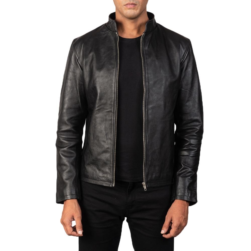 Men Leather Jackets Shaddy Black Biker Leather Jacket